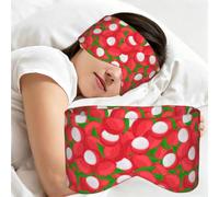 Motif de fruit de litchi, Masque de sommeil pour la maison, les voyages et le travail posté, couvrant entièrement les yeux et bloquant la lumière