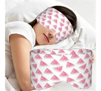 Motif de fruit de pastèque, Masque de sommeil pour la maison, les voyages et le travail posté, couvrant entièrement les yeux et bloquant la lumière
