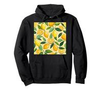 Motif de Fruits rétro Citrons avec Feuilles et Citrons coupés Sweat à Capuche