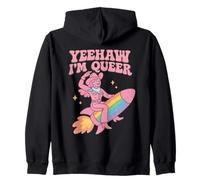 Motif de fusée arc-en-ciel western amusant de Cowboy Pride pour les personnes LGBTQ+ Sweat à Capuche