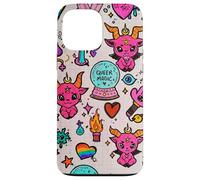 Motif de gribouillage de sorcière Arc-en-Ciel et Magique étrange Coque pour iPhone 13 Pro Max