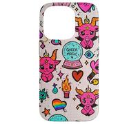Motif de gribouillage de sorcière Arc-en-Ciel et Magique étrange Coque pour iPhone 14 Pro