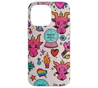 Motif de gribouillage de sorcière Arc-en-Ciel et Magique étrange Coque pour iPhone 14 Pro Max