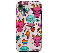 Motif de gribouillage de sorcière Arc-en-Ciel et Magique étrange Coque pour iPhone XR