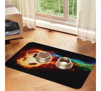 Motif de Gros Chien Shiba Inu animé,Tapis d'alimentation imperméable pour Animaux de Compagnie, Sets de Table pour Chats et Chiens pour la Nourriture et l'eau, Tapis de Nourriture en Cuir PU,40x60cm