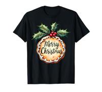 Motif de Houx Vintage Merry Christmas Cookie T-Shirt