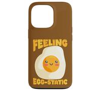 Motif de Jeu de Mots aux œufs frits Feeling Egg-Static, Mignon et Joyeux Coque pour iPhone 13 Pro