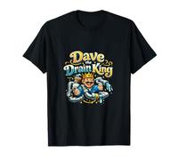 Motif de Jeu de Mots de Dave The Drain King Plumber Pipe T-Shirt
