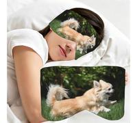 Motif de jeu du chihuahua, Masque de sommeil pour la maison, les voyages et le travail posté, couvrant entièrement les yeux et bloquant la lumière
