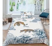 EVMILA Motif de la Toile de Jouy pour Adultes Et Enfants Housse De Couette 3D Imprimé Housses De Couettes E avec Fermeture À Glissière Microfibr Parure De Lit avec Taies 2 Pièces Single（135x200cm）