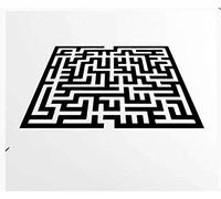 Motif De Labyrinthe Sculpté Stickers Muraux Maternelle Chambre D'Enfants Murale Salon Chambre Décoration Murale Qualité Vinyle 20 Cm X 46 Cm