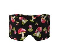 Motif de l'amanite tue-mouches rouge,Masque pour les yeux bloquant la lumière Cache-yeux et cache-oreilles pour le sommeil