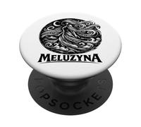 Motif de légende de la Lune et de l'esprit du Vent Slave de Meluzyna PopSockets PopGrip Adhésif