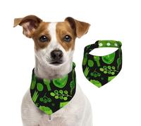 Motif de légumes Verts,Bandanas pour Chien, écharpe en Coton, Bavoirs réglables pour Animaux de Compagnie,M