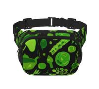Motif de légumes Verts,Sac Banane carré Double Couche, Sac de Poitrine