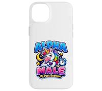 Motif de Licorne Amusant pour Homme Alpha Coque pour iPhone 14 Plus