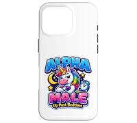 Motif de Licorne Amusant pour Homme Alpha Coque pour iPhone 16 Pro