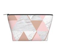 Motif de marbre Triangulaire en Or Rose, Trousse de Toilette Trousse de Maquillage Sac à cosmétiques Trousse de Toilette de Voyage Portable