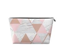 Motif de marbre Triangulaire en Or Rose, Trousse de Toilette Trousse de Maquillage Sac à cosmétiques Trousse de Toilette de Voyage Portable