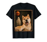 Motif de mème pour Chien Shiba Inu, Selfie, fantôme d'halloween T-Shirt