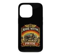 Motif de Moto Arc-en-Ciel Ride with Pride Coque pour iPhone 13 Pro