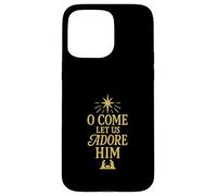 Motif de Noël chrétien « O Come Let Us Adore Him » Coque pour iPhone 15 Pro Max