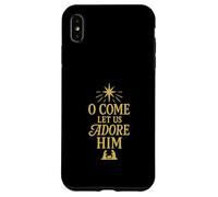 Motif de Noël chrétien « O Come Let Us Adore Him » Coque pour iPhone XS Max