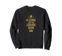 Motif de Noël chrétien « O Come Let Us Adore Him » Sweatshirt