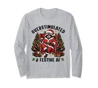 Motif de Noël Festif surstimulé en Forme de Raton Laveur Manche Longue