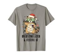 Motif de Noël Festif surstimulé en Forme de Raton Laveur T-Shirt