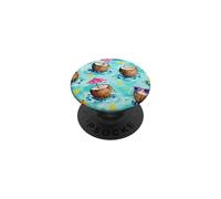 Motif de Noix de Coco Tropical Estival Amusant PopSockets PopGrip Adhésif