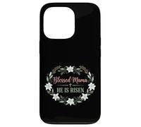 Motif de Pâques chrétienne « Blessed Mama He is Risen » Coque pour iPhone 13 Pro