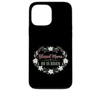 Motif de Pâques chrétienne « Blessed Mama He is Risen » Coque pour iPhone 13 Pro Max