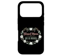 Motif de Pâques chrétienne « Blessed Mama He is Risen » Coque pour iPhone 17 Pro