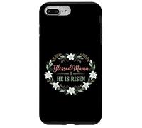 Motif de Pâques chrétienne « Blessed Mama He is Risen » Coque pour iPhone 7 Plus/8 Plus