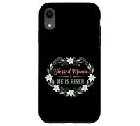 Motif de Pâques chrétienne « Blessed Mama He is Risen » Coque pour iPhone XR