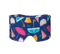 Motif de parapluie coloré,Masque pour les yeux bloquant la lumière Cache-yeux et cache-oreilles pour le sommeil