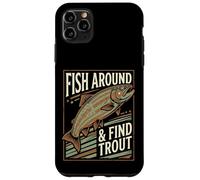 Motif de pêche Amusant avec Poisson et Trouve la Truite Coque pour iPhone 11 Pro Max