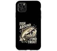 Motif de pêche Amusant avec Poisson et Trouve la Truite Coque pour iPhone 11 Pro Max