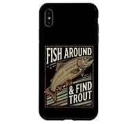 Motif de pêche Amusant avec Poisson et Trouve la Truite Coque pour iPhone XS Max