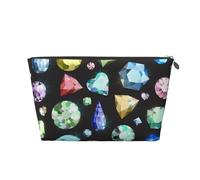 Motif de Pierres précieuses colorées, Trousse de Toilette Trousse de Maquillage Sac à cosmétiques Trousse de Toilette de Voyage Portable