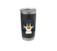 Motif de pingouin triste qui pleure mignon dessin animé Gobelet isotherme en acier inoxydable double paroi