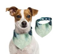 Motif de Plumes de Paon,Bandanas pour Chien, écharpe en Coton, Bavoirs réglables pour Animaux de Compagnie,M