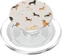 Motif de Race de Chiot à Rayures Neutres pour Maman de Chien PopSockets PopGrip pour MagSafe