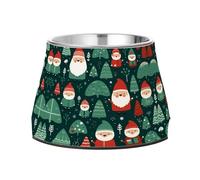 Motif De RéPéTition Santa Clause Gamelles Antidérapantes pour Chiens,en Acier Inoxydable Empilables pour Chiots