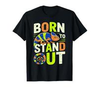 Motif de Reptile Amusant Born to Stand Out caméléon T-Shirt