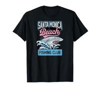 Motif de Requin rétro du Club de pêche de la Plage de Santa Monica T-Shirt