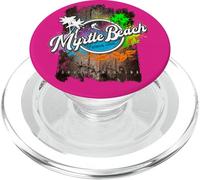 Motif de Surf rétro au Coucher du Soleil à Myrtle Beach en Caroline du Sud PopSockets PopGrip pour MagSafe