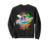 Motif de Surf rétro au Coucher du Soleil à Myrtle Beach en Caroline du Sud Sweatshirt