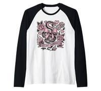 Motif de Tatouage Mignon mais Dangereux en Forme de Serpent Manche Raglan